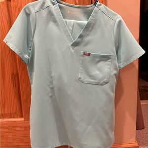 Figs Teal Technical Collection Scrub Top With Joggers